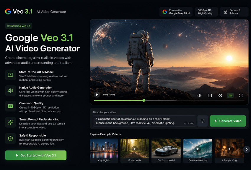 Google Veo 3.1 - AI Video Generator