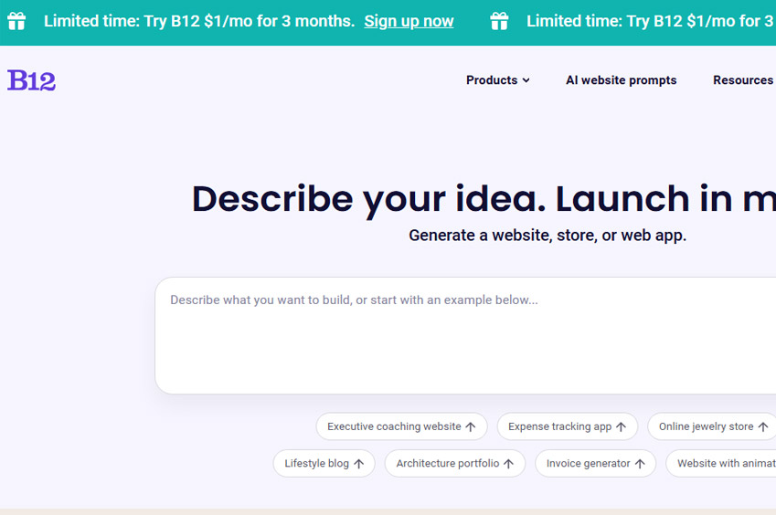 B12 AI Website Builders